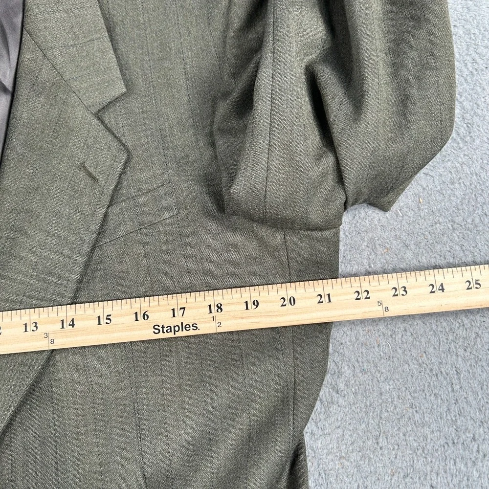 Alfani Sport Coat Men 42 Green Wool Super 120 Blazer 2-Button Suit Jacket Preppy